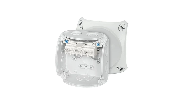 Puszka odgałęźna natynkowa 93x93x62 5x2,5mm2 CU IP66 szara DK 0202 GZ 62000148