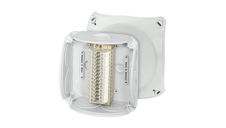 Puszka odgałęźna 130x130x77 14x4mm2 CU/AL IP66 szara RK 0614 T 62000177