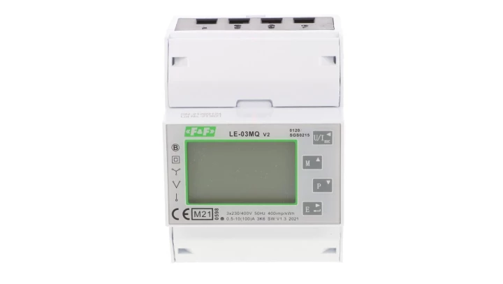 Licznik zużycia energii elektrycznej 1-faz / 3-faz dwukierunkowy z analizą parametrów sieci LE-03MQ