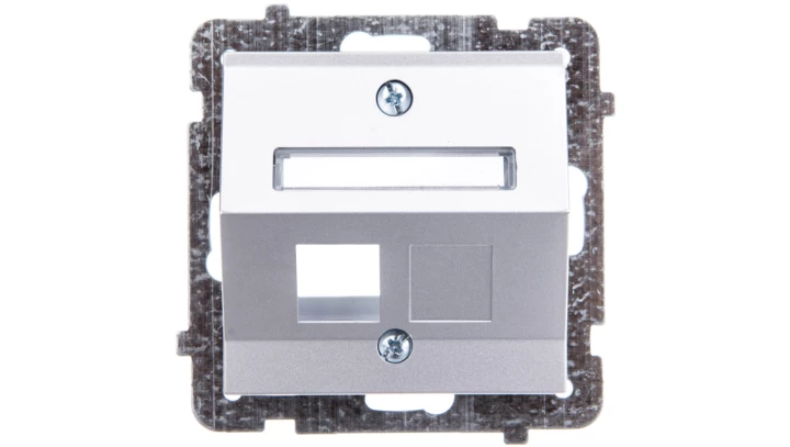 SONATA Obudowa gniazda komputerowego pojedynczego skośna srebro mat GPK-1RS/p/38