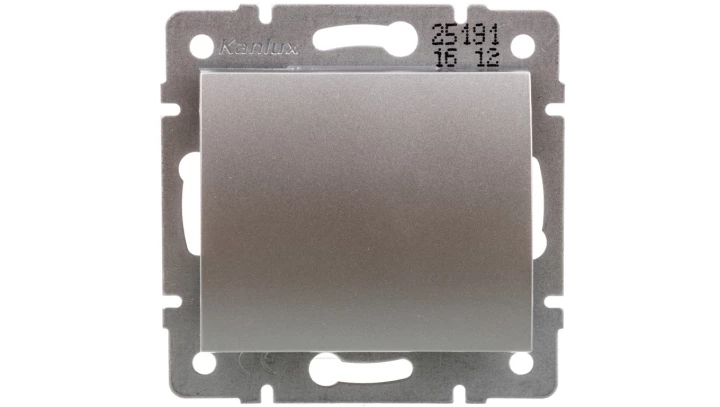 LOGI Łącznik schodowy śrubowy 10AX 250V srebrny 021050143 25191