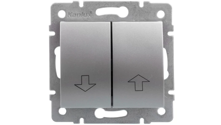 LOGI Łącznik żaluzjowy śrubowy 10AX 250V srebrny 021100143 25196