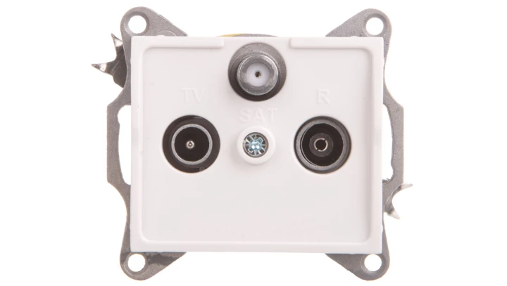 LOGI Gniazdo RTV/SAT przelotowe białe 021340002 25102