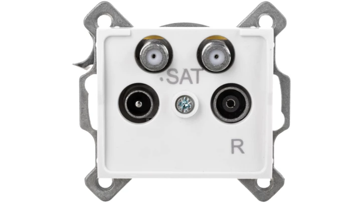 LOGI Gniazdo TV/2xSAT końcowe białe 021590002 25105