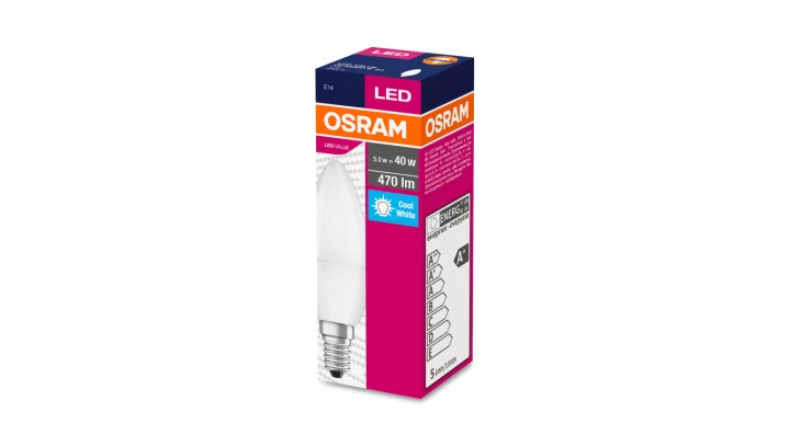 Żarówka LED E14 świeczka 5.5W 4000K 470lm EKZOS367