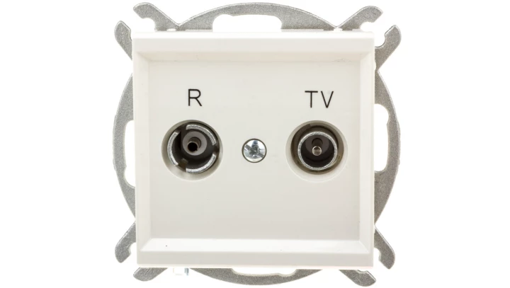 SONATA Gniazdo antenowe RTV przelotowe 10dB ecru GPA-10RP/m/27