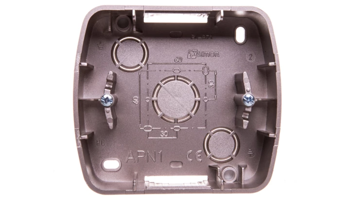 Simon Akord Puszka pojedyncza natynkowa IP20 satynowy APN1/29