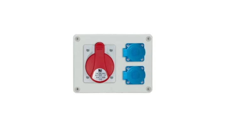 Rozdzielnica stacjonarna R-BOX 190 1x32A/4P 2x250V IP44 B.1205
