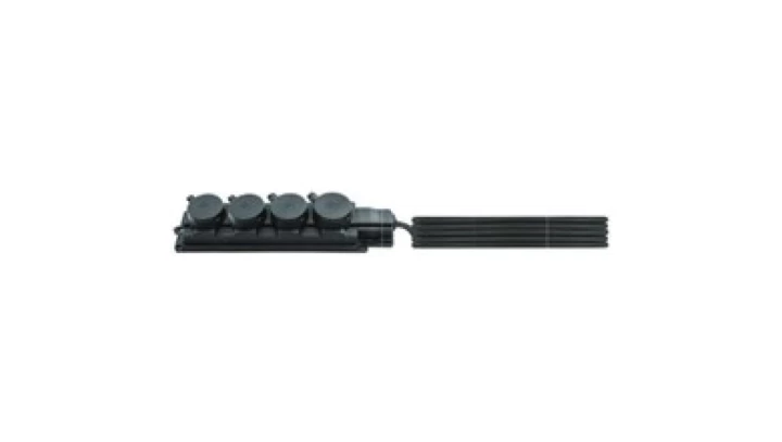Przedłużacz gumowy 4-gniazda z/u 5m /H05RN-F 3G1,5/ czarny IP44 D.3159/4-5