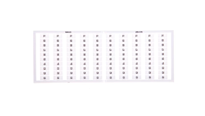 Ramka z oznacznikami 10x 61-70 209-570 /5szt./