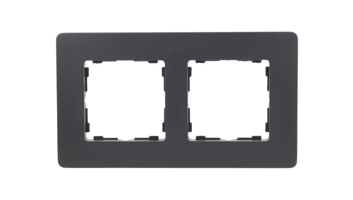 Simon Detail 82 Ramka podwójna Detail ORIGINAL-premium GRAFIT / podstawa Aluminiowa 8200620-238