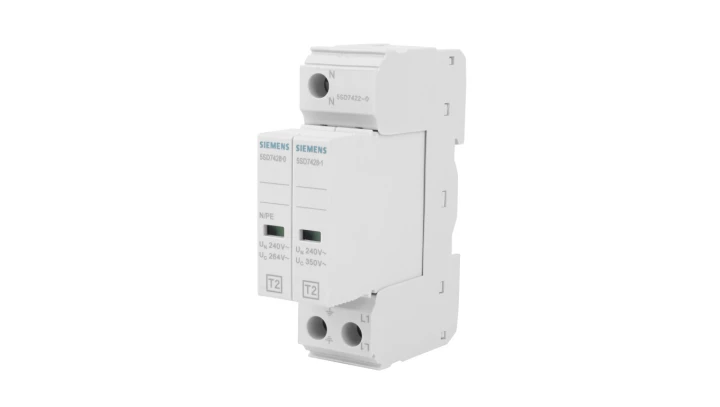 Ogranicznik przepięć Typ T2 1P+N Uc 350V szerokość 24mm 20kA TN-S SENTRON 5SD7422-0