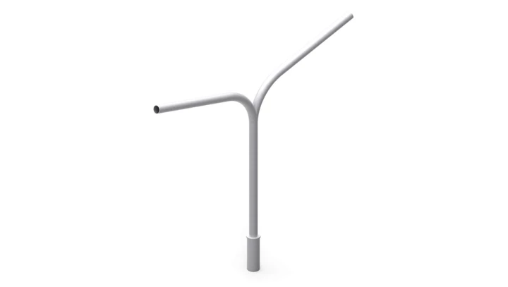 OG Wysięgnik lampowy dwuramienny na słup oświetleniowy fi 60 mm 90stopni 40110202