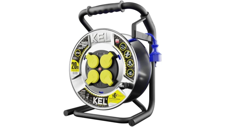 Przedłużacz bębnowy HAEVY LINE 20m H07BQ-F 3x1,5 4xGS /+termik/ 16A IP44 niebieski