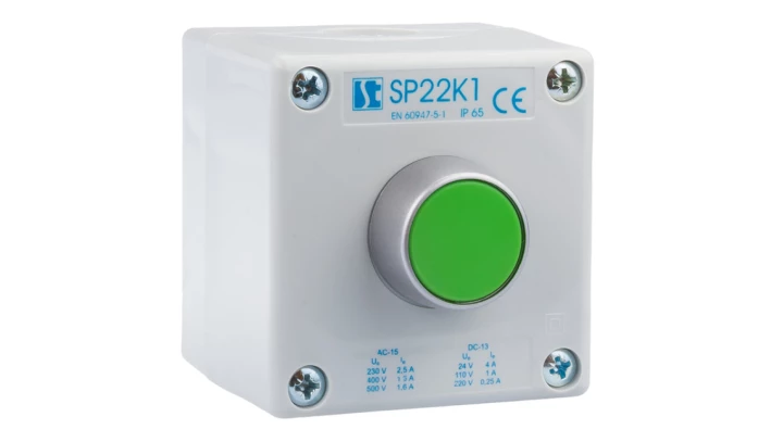 Kaseta sterownicza przycisk kryty zielony SP22K1\01-1