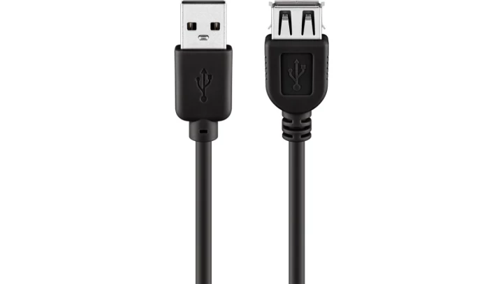 Przedłużacz USB 2.0 Hi-Speed, 1.8m czarny 93599