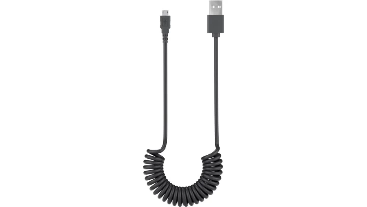 Przewód spiralny USB - microUSB /synchronizacja i ładowanie/ 1m 62334