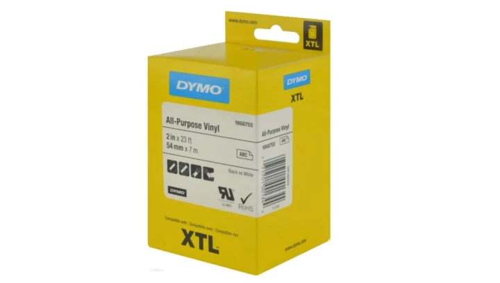 XTL Taśma winylowa 54mm x 7m czarny / biała