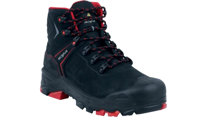 Trzewiki skórzane z nubuku, kolor Czarny, rozmiar: 46, COLIMA S3S