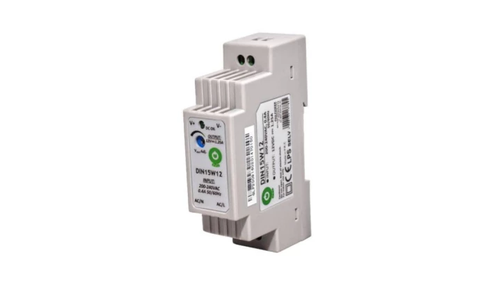 Zasilacz POS na szynę DIN 15W 12V DC 1,25A DIN15W12