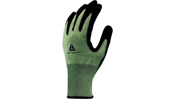 RĘKAWICE DZIANE Z WŁÓKNA WYSOKIEJ JAKOŚCI XTREM CUT, POWLEKANE PIANKĄ NITRYLOWĄ/TPU, ŚCIEG 18, ZIELONO-CZARNE, VECUTA901VE08