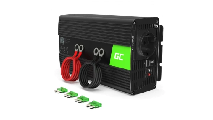 Samochodowa przetwornica napięcia Green Cell 12V do 220V, 1000W/2000W