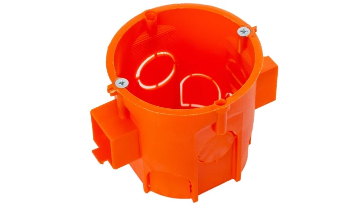 Puszka instalacyjna PK60 Lux głęboka z wkrętami pomarańczowa A.0006LP /110szt./