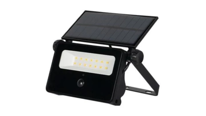 Naświetlacz, lampa solarna LED 30W 1600lm 4500K 3000mAh IP54 NW, panel fotowoltaiczny 1W, czujnk ruchu i zmierzchu czarna Polos