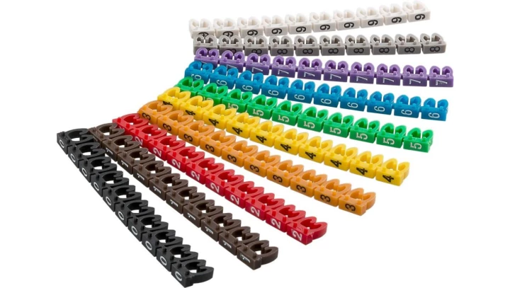 Oznacznik przewodów cyfry /0-9/ 2,5-4,0mm /100szt./ 72514