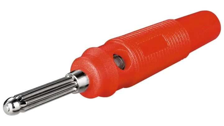 Wtyk bananowy 4mm czerwony 11459
