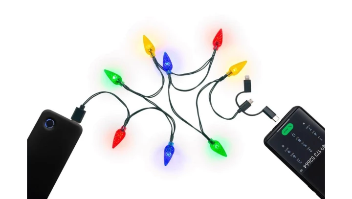 Kabel USB do ładowania smartfona z diodami LED 60339