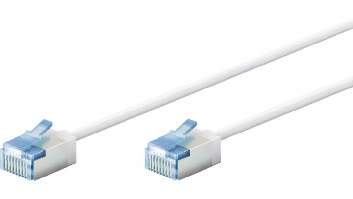 Patchcord kat.6a-0100 U/FTP SLIM LSZH-TPE biały /1m/ 74332