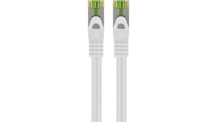 Kabel krosowy RJ45 z surowym kablem CAT 8.1 S/FTP, AWG 26, biały, 15m, 61110