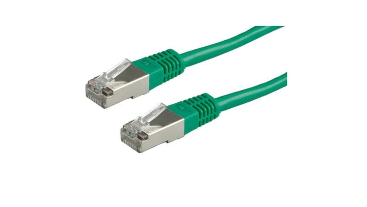 Patchcord S/FTP kat.6 PiMF kabel sieciowy LAN 2x RJ45 linka zielony 1,5m VALUE