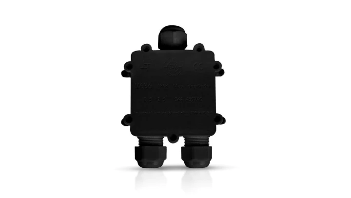 Mufa kablowa hermetyczna konektor, trójnik, puszka fi 8-12mm Czarna IP68 5980