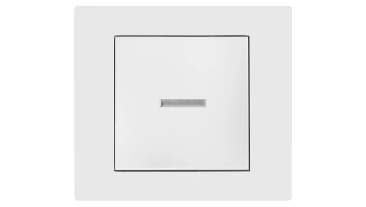 Vestra Łącznik zwierny dzwonek bez ramki z podświetleniem podtynkowy IP20 biały 3827-10