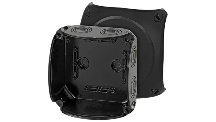 Puszka n/t odgałęźna 130x130x77mm IP66/67 czarna KF 0600 B 62000052