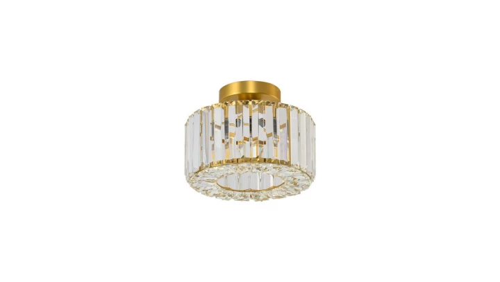 Plafon Galactico z eleganckim szklanym kloszem w stylu Glamour złote elementy LP-2383/1C GD Light Prestige