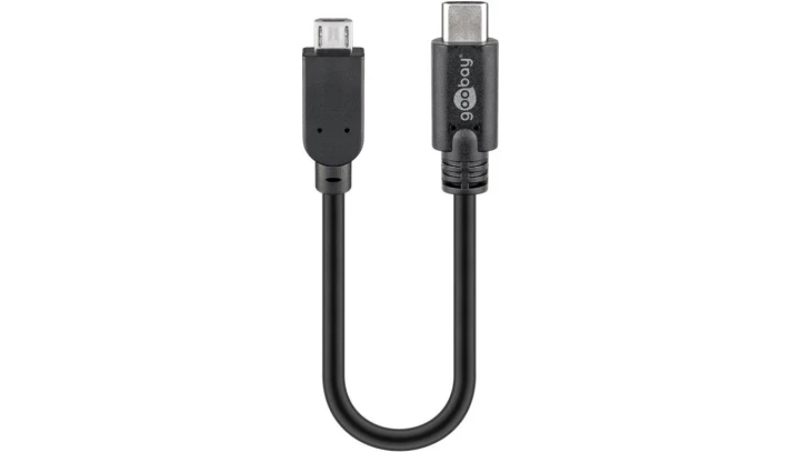 Przewód adapter USB 2.0 HighSpeed USB-C - microUSB 0,2m 67895