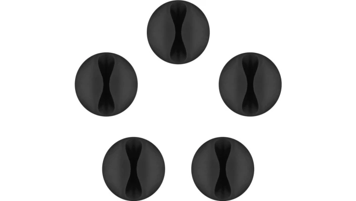 Uchwtów biurkowy do przewodów /komplet=5szt./ czarny 95040