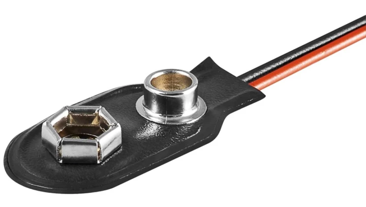 Przewód zasilający na baterię 9V 6F22 11445