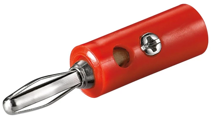 Wtyk bananowy czerwony 11375