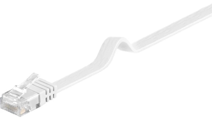 Kabel krosowy płaski patchcord U/UTP kat.5e biały 3m 93360