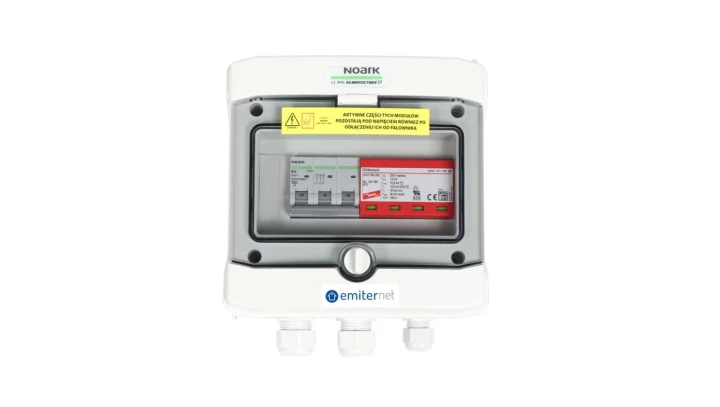 Rozdzielnica przył. hermetyczna EMITER z ogranicznikiem przepieć AC typ 1+2, 20A 3-F, EM-353_AC