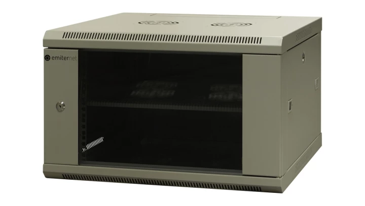 Szafa RACK wisząca niedzielona 19 cali 6U gł.600mm, niezmontowana, RAL 7035