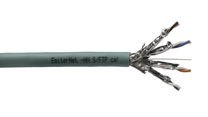 Kabel Emiter Net SFTP (S/FTP) kat 7 1000MHz drut 4 x2 x 23AWG LSZH-FR K B2ca K/EMITERNET-SFTP7LS0HB2CA. /500m/