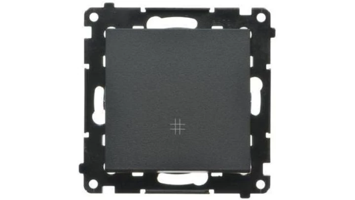 Simon 55 Łącznik krzyżowy (moduł) 10 AX, 250 V~, szybkozłącza Czarny mat TW7.01/149