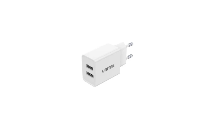UNITEK Ładowarka sieciowa 2x USB (5V / 2,4A) Quick Charge 12W biała 50.0659