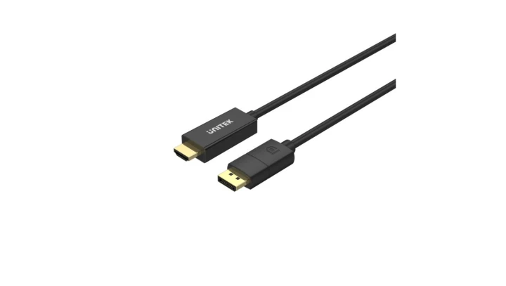 UNITEK Kabel DisplayPort - HDMI 4K@60 (wtyk / wtyk) 1,8m