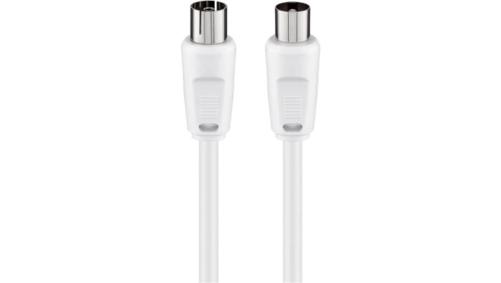 Przewód antenowy IEC 15m biały 11515